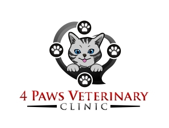 4 Paws Veterinary Clinic logo design by amar_mboiss