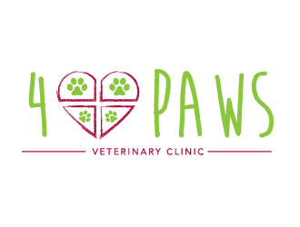 4 Paws Veterinary Clinic logo design by grea8design