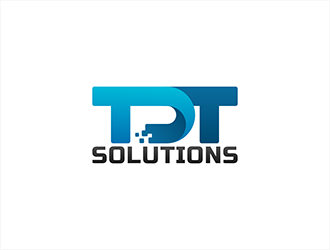 TDT SOLUTIONS logo design by hole