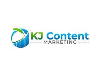KJ Content Marketing logo design by pixalrahul