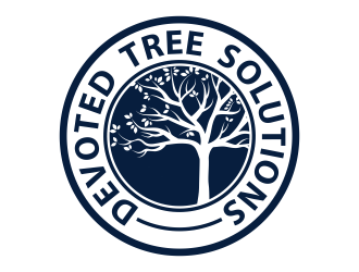 Devoted Tree Solutions logo design by shikuru