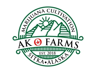 AK O FARMS logo design by madjuberkarya