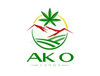 AK O FARMS logo design by sanworks