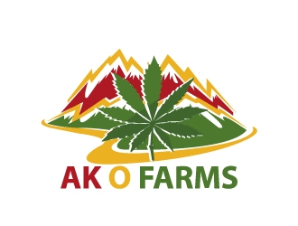 AK O FARMS logo design by samuraiXcreations