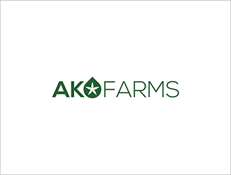 AK O FARMS logo design by hole