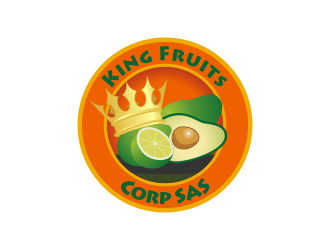 King Fruits Corporation SAS logo design by Kruger
