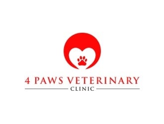 4 Paws Veterinary Clinic logo design by Franky.