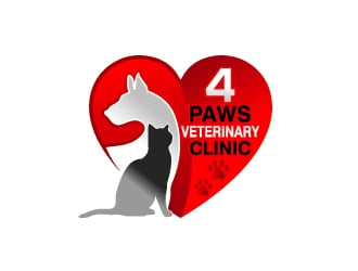4 Paws Veterinary Clinic logo design by dshineart