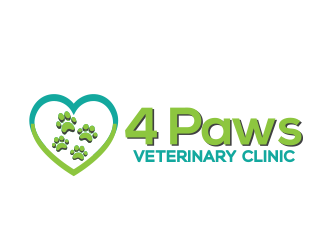 4 Paws Veterinary Clinic logo design by AdenDesign