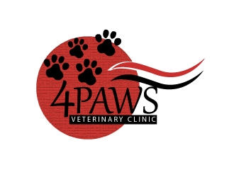 4 Paws Veterinary Clinic logo design by webmall