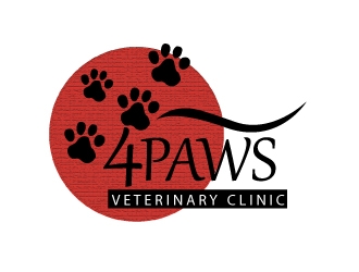 4 Paws Veterinary Clinic logo design by webmall