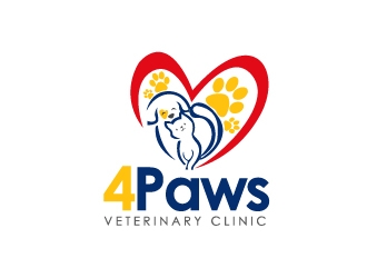 4 Paws Veterinary Clinic logo design by art-design