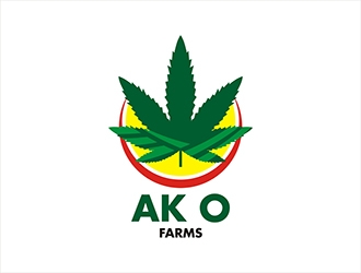 AK O FARMS logo design by gitzart