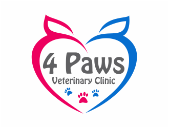 4 Paws Veterinary Clinic logo design by mutafailan