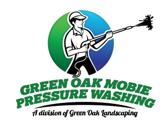 Green Oak Mobie Pressure Washing   A division of  Green Oak Landscaping logo design by thedila
