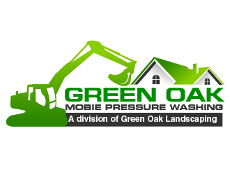 Green Oak Mobie Pressure Washing   A division of  Green Oak Landscaping logo design by THOR_