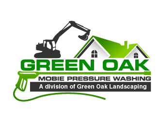 Green Oak Mobie Pressure Washing   A division of  Green Oak Landscaping logo design by THOR_
