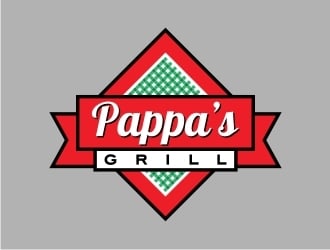 Pappa’s Grill logo design by GemahRipah