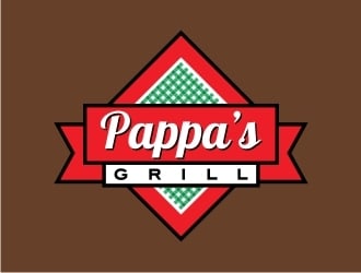 Pappa’s Grill logo design by GemahRipah