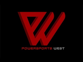 Powersports West logo design by rikFantastic