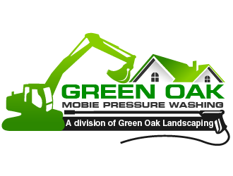Green Oak Mobie Pressure Washing   A division of  Green Oak Landscaping logo design by THOR_