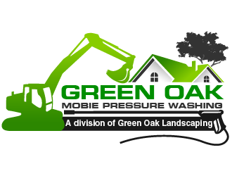 Green Oak Mobie Pressure Washing   A division of  Green Oak Landscaping logo design by THOR_