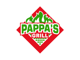 Pappa’s Grill logo design by Girly