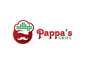 Pappa’s Grill logo design by alxmihalcea