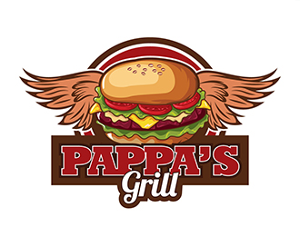 Pappa’s Grill logo design by Suvendu