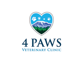4 Paws Veterinary Clinic logo design by Andri