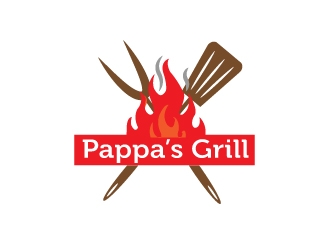 Pappa’s Grill logo design by Maddywk