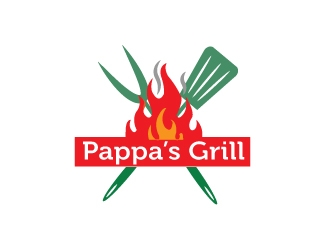 Pappa’s Grill logo design by Maddywk