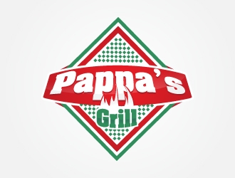 Pappa’s Grill logo design by mattlyn