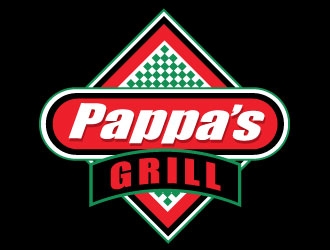 Pappa’s Grill logo design by REDCROW