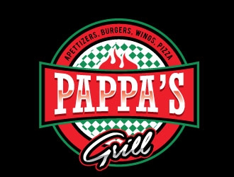 Pappa’s Grill logo design by REDCROW