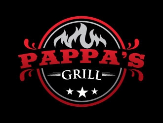 Pappa’s Grill logo design by REDCROW