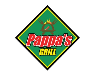 Pappa’s Grill logo design by REDCROW