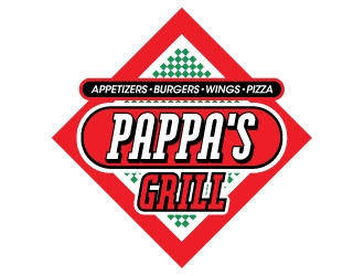 Pappa’s Grill logo design by ORPiXELSTUDIOS