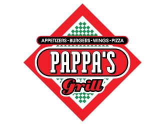 Pappa’s Grill logo design by ORPiXELSTUDIOS