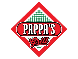 Pappa’s Grill logo design by ORPiXELSTUDIOS