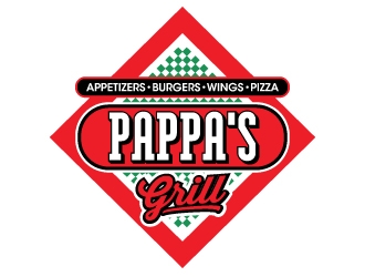 Pappa’s Grill logo design by ORPiXELSTUDIOS