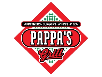 Pappa’s Grill logo design by ORPiXELSTUDIOS