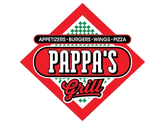 Pappa’s Grill logo design by ORPiXELSTUDIOS