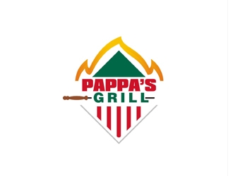 Pappa’s Grill logo design by sanscorp