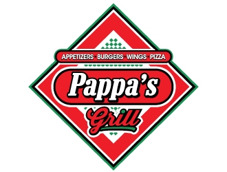 Pappa’s Grill logo design by ORPiXELSTUDIOS