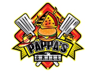 Pappa’s Grill logo design by shere