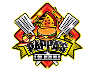 Pappa’s Grill logo design by shere