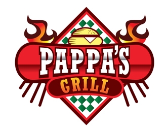 Pappa’s Grill logo design by shere