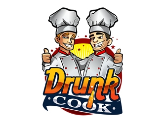 Drunk Cook logo design by DreamLogoDesign