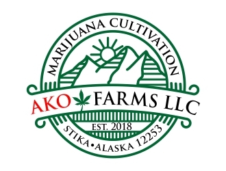 AK O FARMS logo design by madjuberkarya